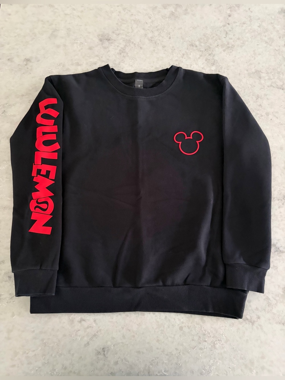Disney x Lululemon Steady State Mickey Mouse Sweatshirt - Black / Size XS